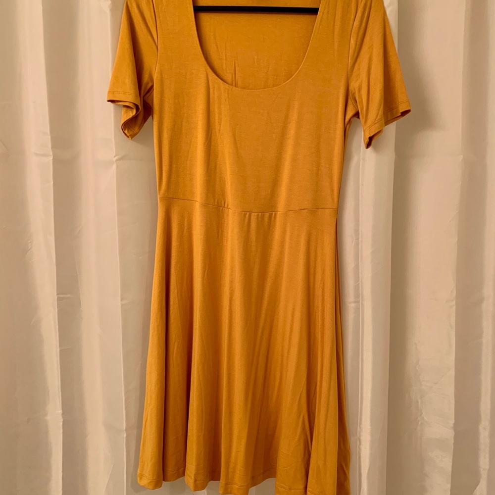 Mustard skater dress